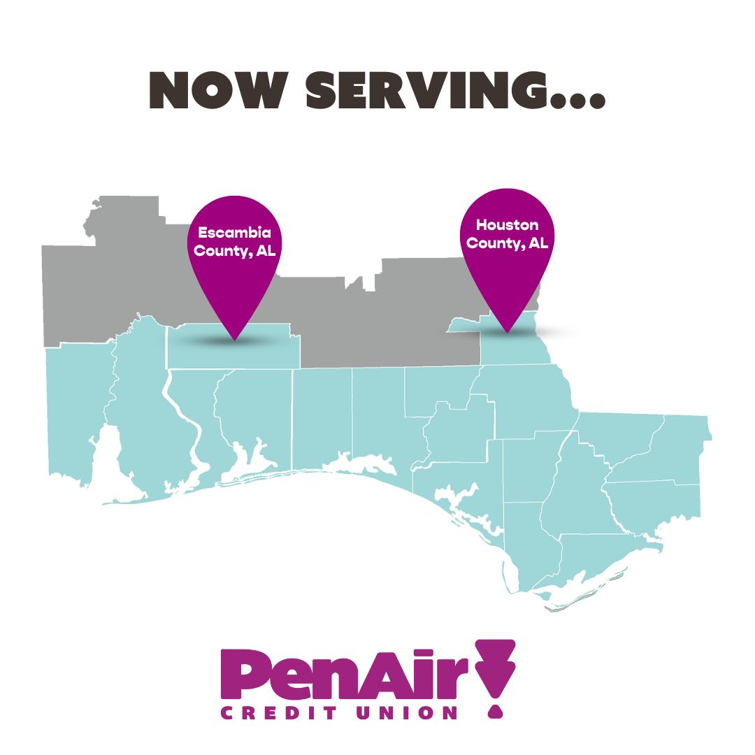 PenAir Credit Union Expands Membership Eligibility to Escambia and Houston Counties in Alabama